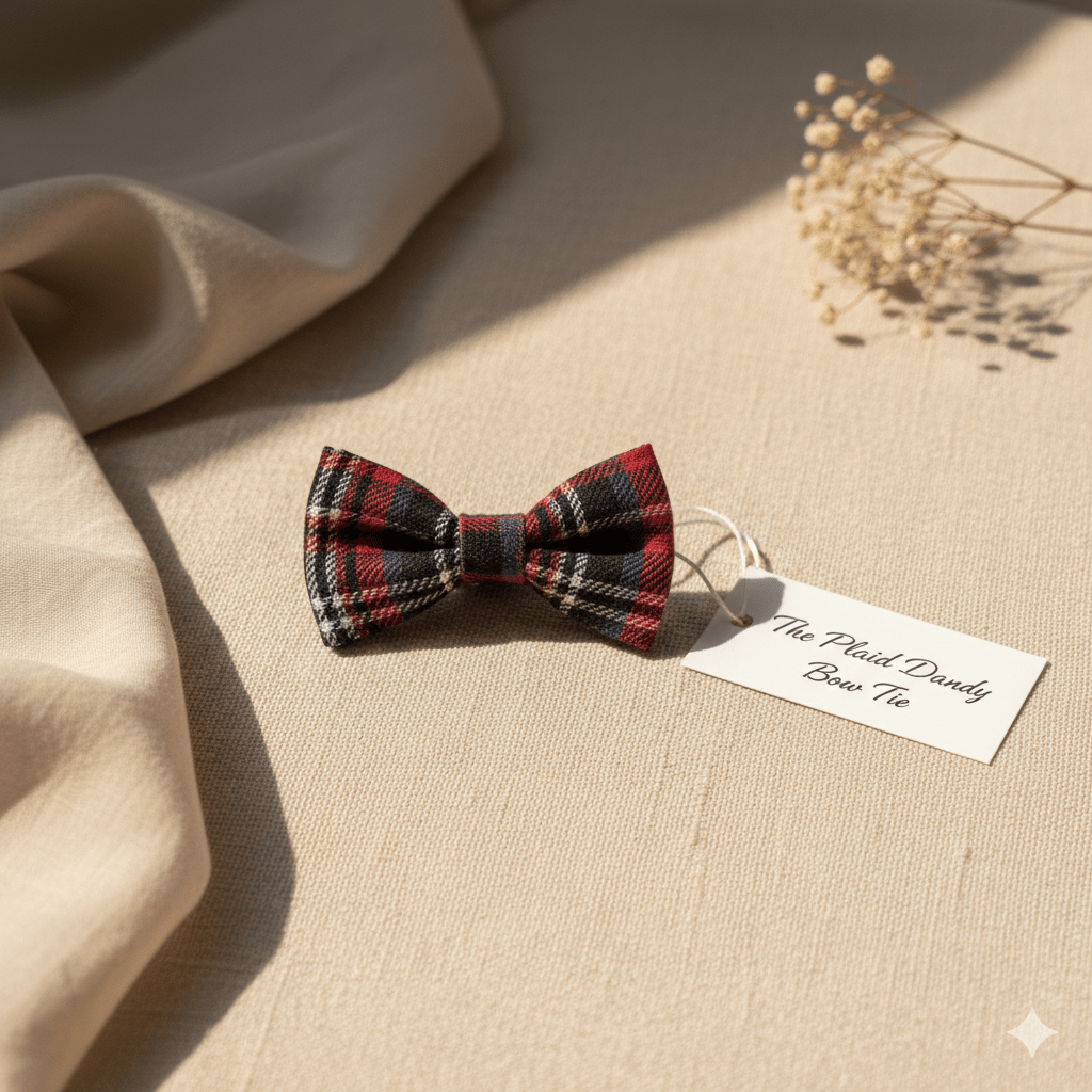 Classic Red Plaid Hair Bow Clip - CottyLand