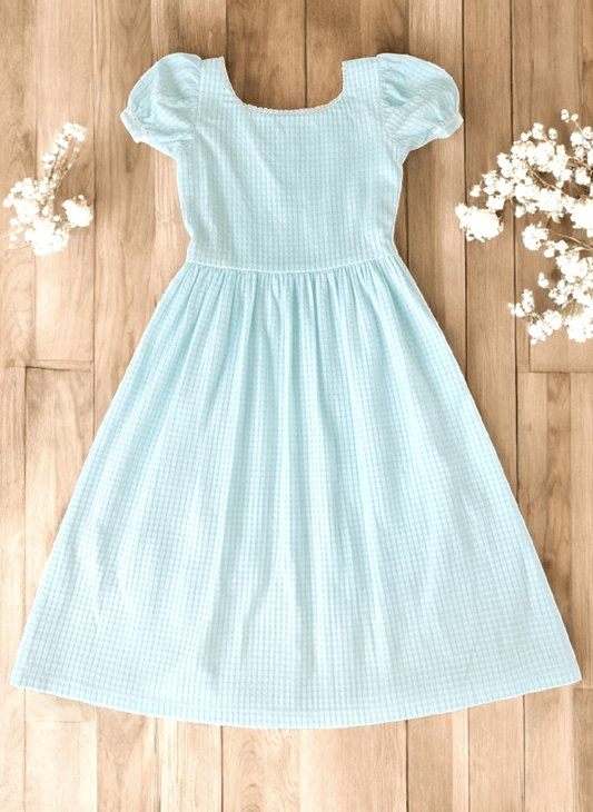 Girls Cotton Gingham Dress - CottyLand